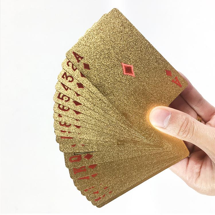 Customized PET+Gold/Silver/Black Foil Waterproof Golden Playing Card Customized PET+Gold/Silver/Black Foil Waterproof Golden Playing Card