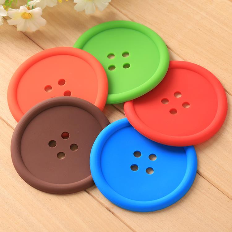 button shaped silicone mat cup coaster button shaped silicone mat cup coaster