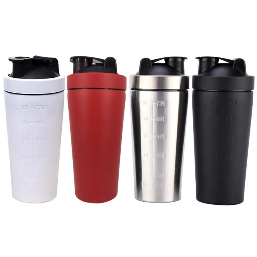 Wholesale Single wall Protein Shaker Bottle stainless steel with blender mixing net Wholesale Single wall Protein Shaker Bottle stainless steel with blender mixing net