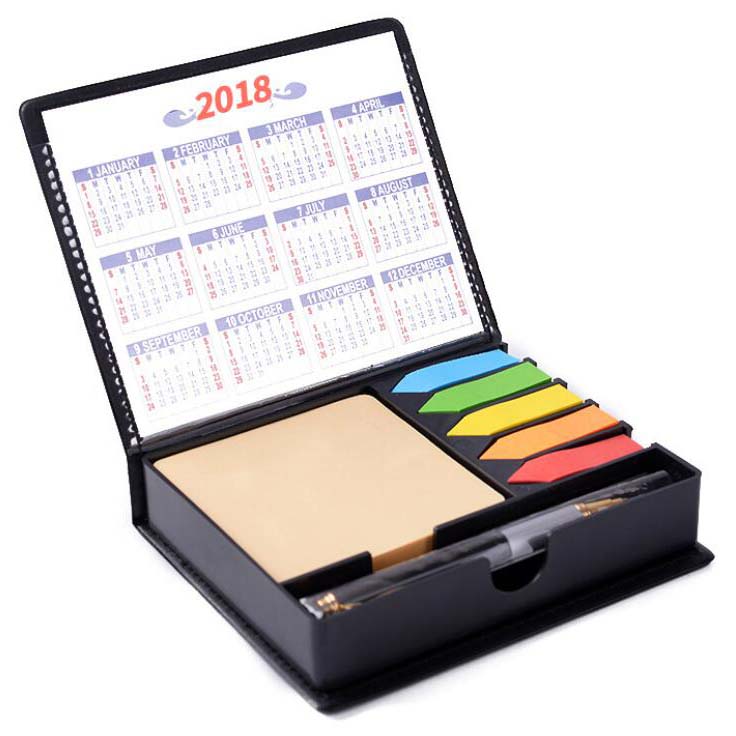 Promotional items PU Leather Cover Sticky Note Sets with gift pens Promotional items PU Leather Cover Sticky Note Sets with gift pens