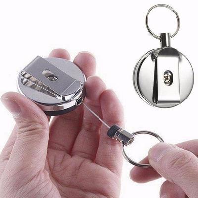 Metal Easy Pull Key chain Anti - theft Anti - loss Telescopic Keyholders
