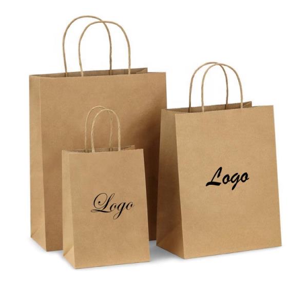 Recycled Custom Grocery Food Shopping Brown Kraft Paper Bag With Twisted Handles Recycled Custom Grocery Food Shopping Brown Kraft Paper Bag With Twisted Handles