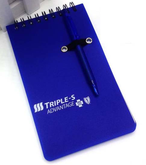 spiral PP notebook with ball pen spiral PP notebook with ball pen