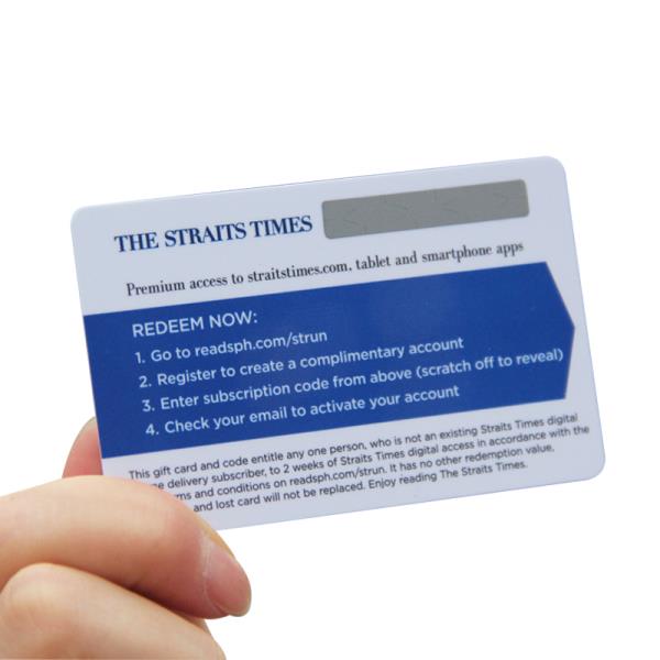 PVC Plastic Calling Card Scratch Recharge Prepaid Card PVC Plastic Calling Card Scratch Recharge Prepaid Card