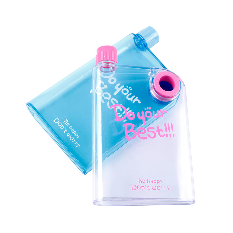 Plastic Notebook Flat Portable Drink Slim A6 Water Bottle Plastic Notebook Flat Portable Drink Slim A6 Water Bottle