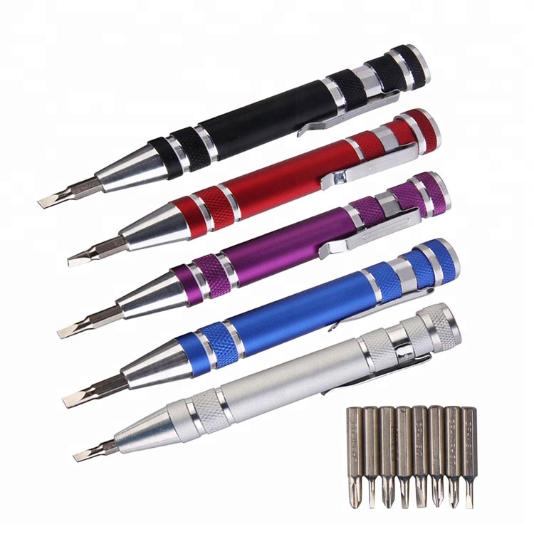 Pocket Pen-shaped 8-in-1 Mini Precision Screwdriver Bit Set Pocket Pen-shaped 8-in-1 Mini Precision Screwdriver Bit Set