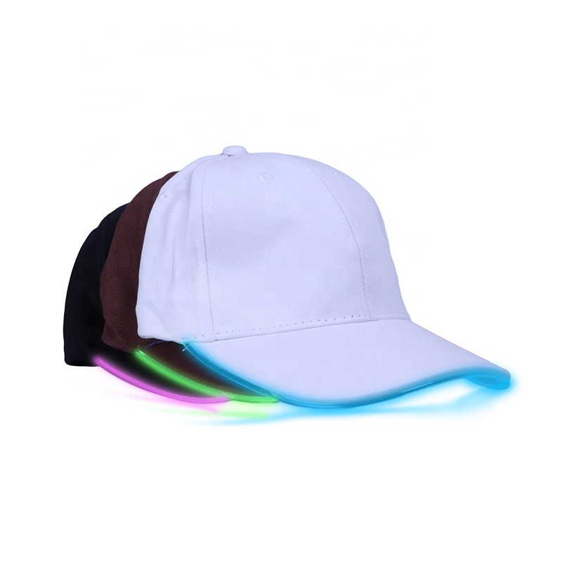Cheap 6 Panels LED Glowing Flash Baseball Cap With Custom Logo Cheap 6 Panels LED Glowing Flash Baseball Cap With Custom Logo