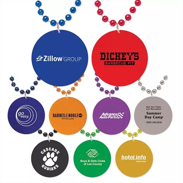 Color Imprint Medallion Beads Color Imprint Medallion Beads