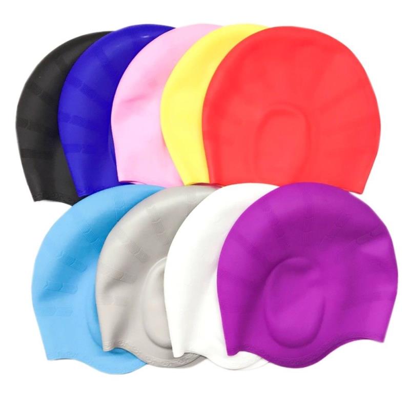 Waterproof silicone multicolor high elasticity swimming cap for men and women Waterproof silicone multicolor high elasticity swimming cap for men and women