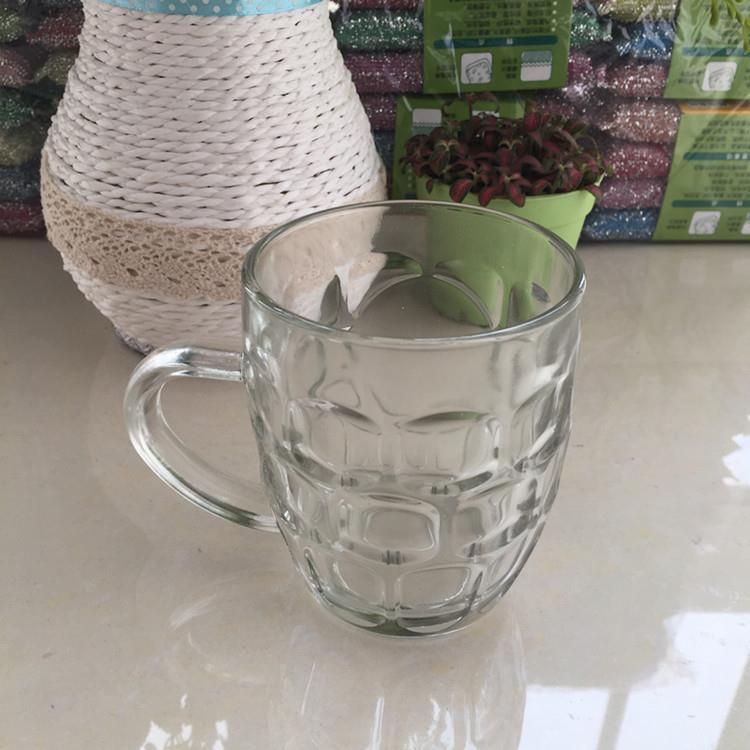 Custom Glass Beer Mug Thickened Transparent Barbecue Beer Cup with Handle Custom Glass Beer Mug Thickened Transparent Barbecue Beer Cup with Handle