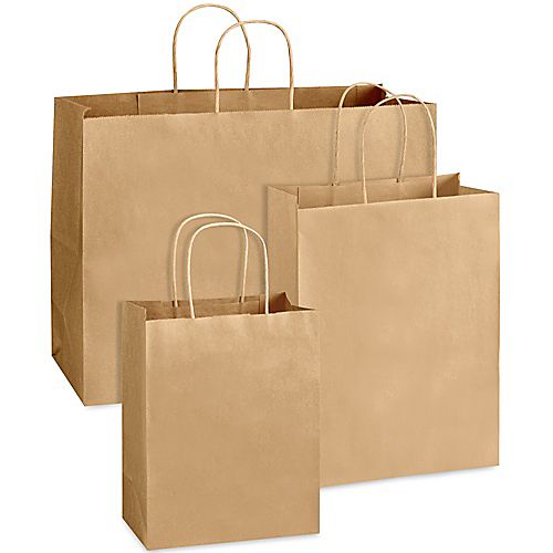 Brown and white foldable Kraft paper tote bag Brown and white foldable Kraft paper tote bag