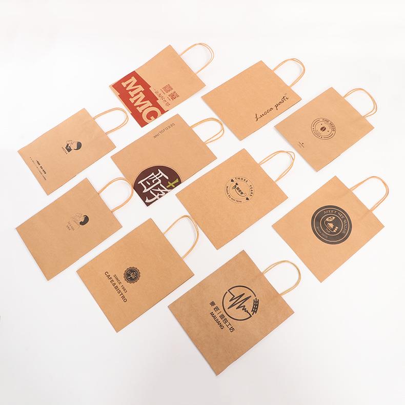 customized full color printing tote bag brown white kraft paper shopping bag customized full color printing tote bag brown white kraft paper shopping bag