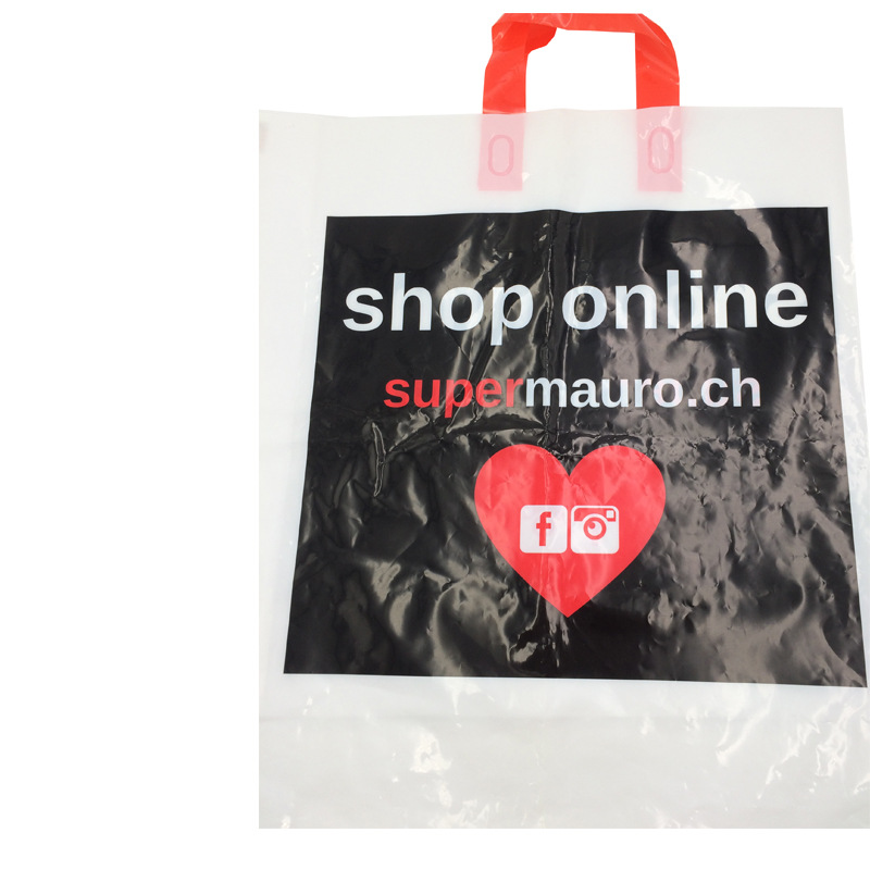 Custom Printed Logo die cut shopping bag plastic bag Custom Printed Logo die cut shopping bag plastic bag
