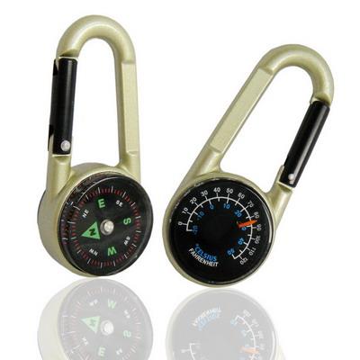 Outdoor zinc alloy hook compass for hiking /carabiner compass Outdoor zinc alloy hook compass for hiking /carabiner compass