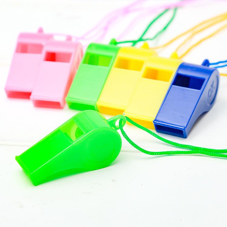 Fashion plastic whistle with cord cheap whistles Fashion plastic whistle with cord cheap whistles