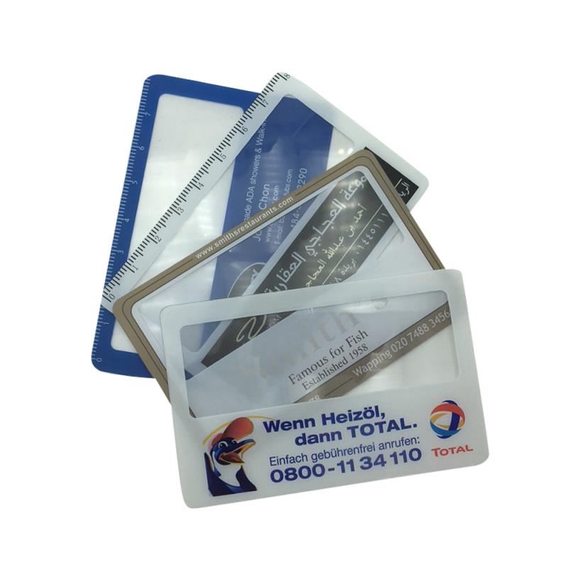 Advertising Flat Magnifier Sheet Custom PVC Credit Card Magnifier Advertising Flat Magnifier Sheet Custom PVC Credit Card Magnifier