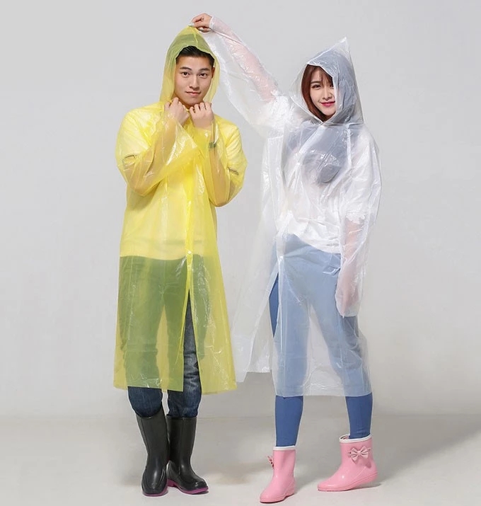Wholesale PE transparent disposable raincoat Wholesale PE transparent disposable raincoat