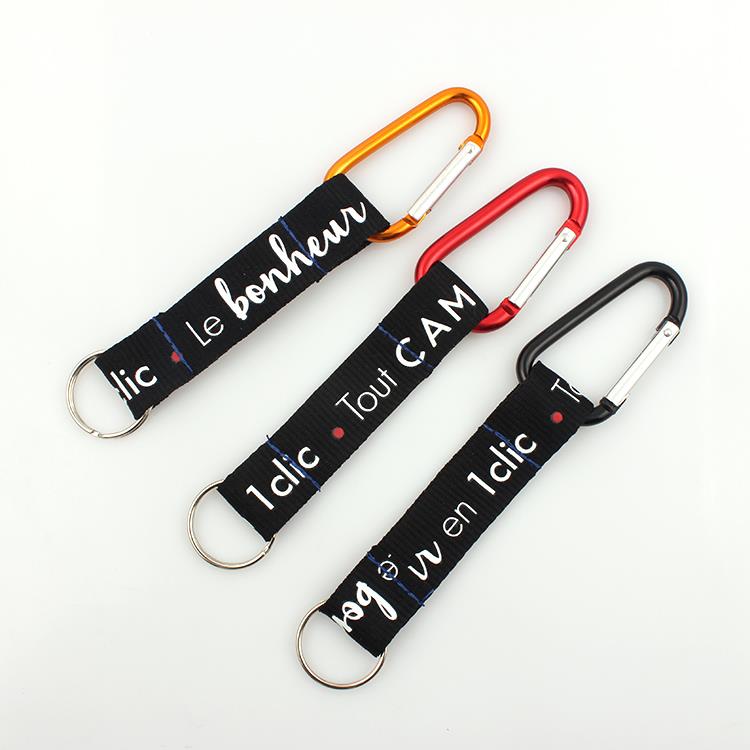 Custom Logo Carabiner Short Strap lanyard Custom Logo Carabiner Short Strap lanyard