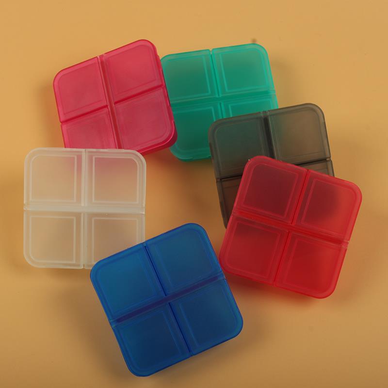 custom square 4 compartment plastic pill box case custom square 4 compartment plastic pill box case