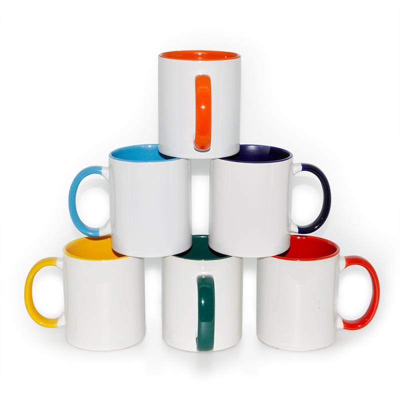 two tone mug ceramic cups 11oz handle solid color inside coffee mugs for sublimation printing two tone mug ceramic cups 11oz handle solid color inside coffee mugs for sublimation printing