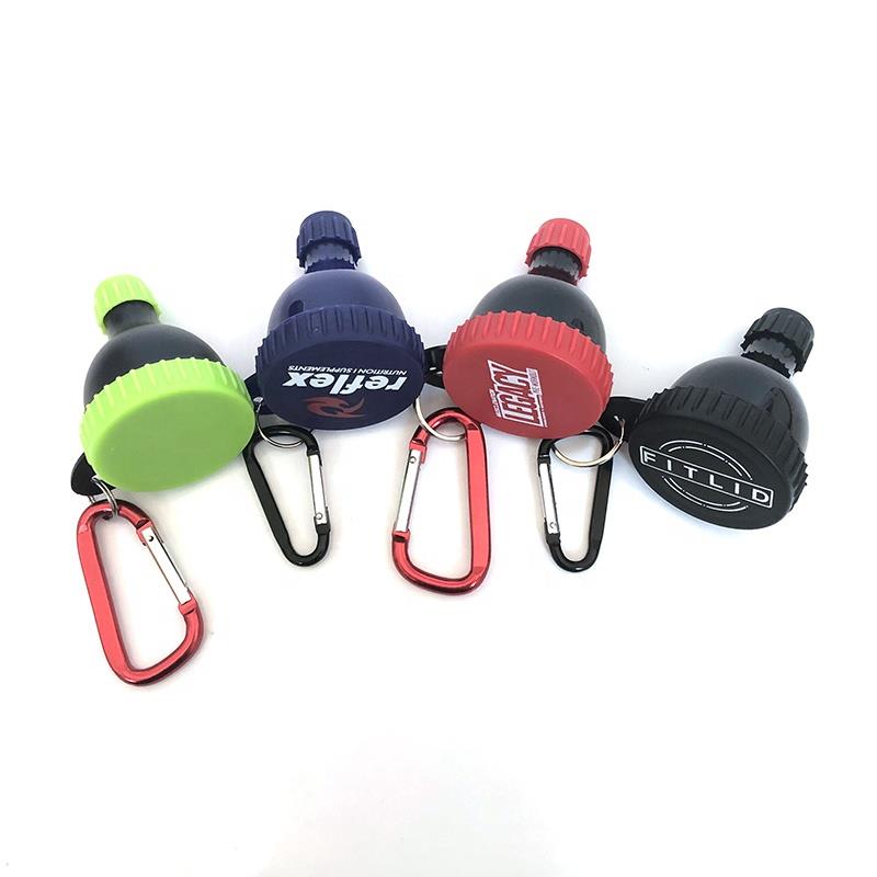 Customized Supplement Container PP Funnel Protein Powder Funnel Protein With Metal Keychain & Hook Customized Supplement Container PP Funnel Protein Powder Funnel Protein With Metal Keychain & Hook