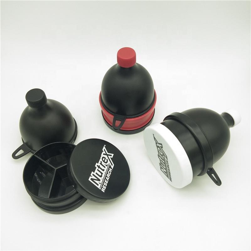 Manufactures Customized PP Portable Powder Supplement Tablet Container Funnel Supplement Powder Funnel With Pill Box Manufactures Customized PP Portable Powder Supplement Tablet Container Funnel Supplement Powder Funnel With Pill Box