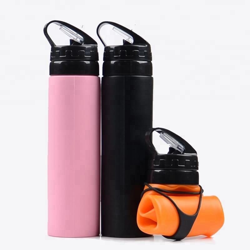 550ML Collapsible Silicone Sports Water Bottles Squeeze Water Drinking Bottle for Running 550ML Collapsible Silicone Sports Water Bottles Squeeze Water Drinking Bottle for Running