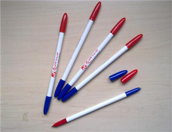New design double head two color blue and red ballpen exam pen for student New design double head two color blue and red ballpen exam pen for student