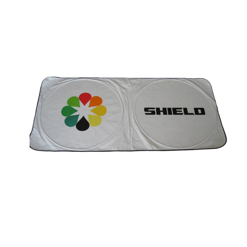 Custom printing car window sun shades foldable white dupont car sunshade Custom printing car window sun shades foldable white dupont car sunshade