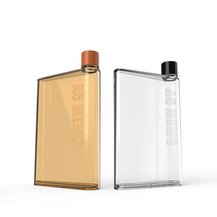 Promotion Square A5 Notebook Memo Flat Plastic Water Bottle with Custom logo Promotion Square A5 Notebook Memo Flat Plastic Water Bottle with Custom logo