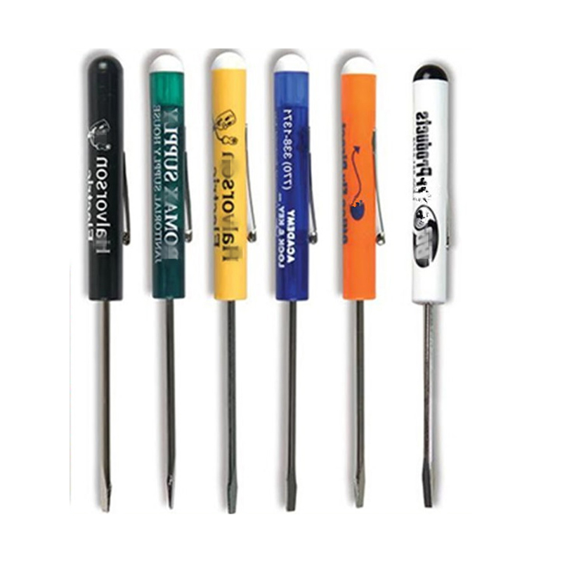 Custom LOGO Printed Double-ended Flathead Phillips Pocket Screwdriver Custom LOGO Printed Double-ended Flathead Phillips Pocket Screwdriver