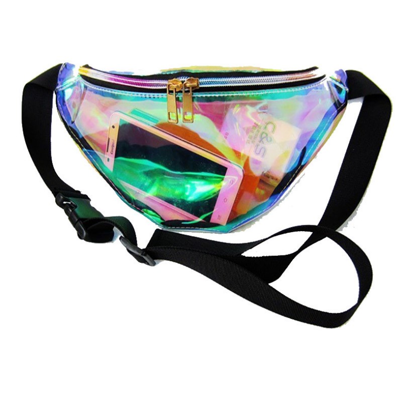 sport multi-function running messenger bag women men travel holographic clear fanny pack sport multi-function running messenger bag women men travel holographic clear fanny pack