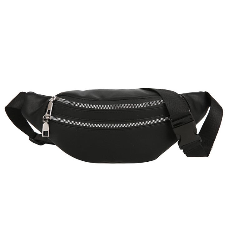 Amazon custom 2 pockets PU leather fanny pack women fashion bum bag Amazon custom 2 pockets PU leather fanny pack women fashion bum bag