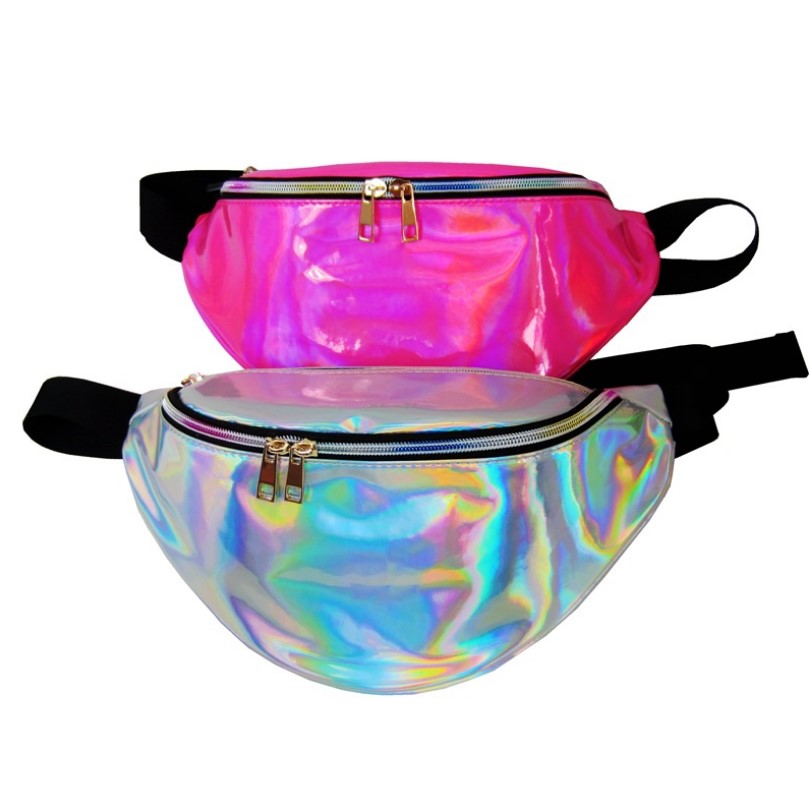 Outdoor sport Running Fitness color PU Holographic Laser Waist Bag reflective fanny pack Outdoor sport Running Fitness color PU Holographic Laser Waist Bag reflective fanny pack