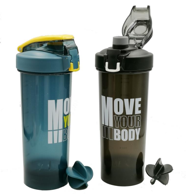 New 800ml plastic sport water bottle BPA free shaker Protein powder bottle New 800ml plastic sport water bottle BPA free shaker Protein powder bottle
