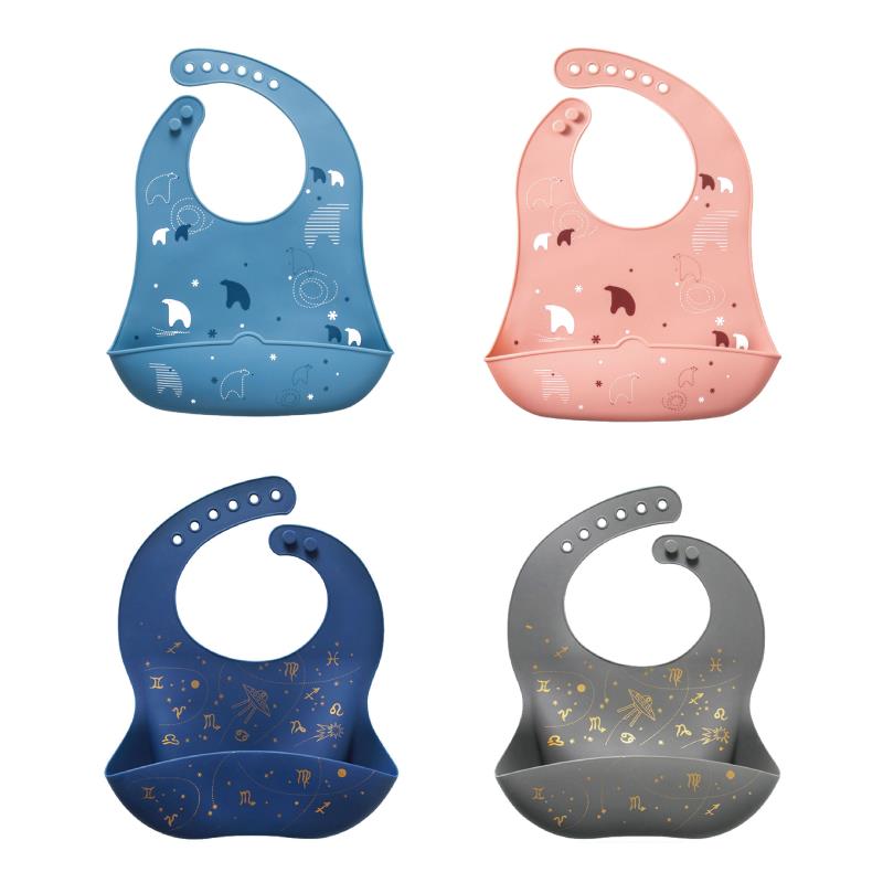 Silicone Baby Bib with Food Catcher, Baby Silicone Bib Silicone Baby Bib with Food Catcher, Baby Silicone Bib