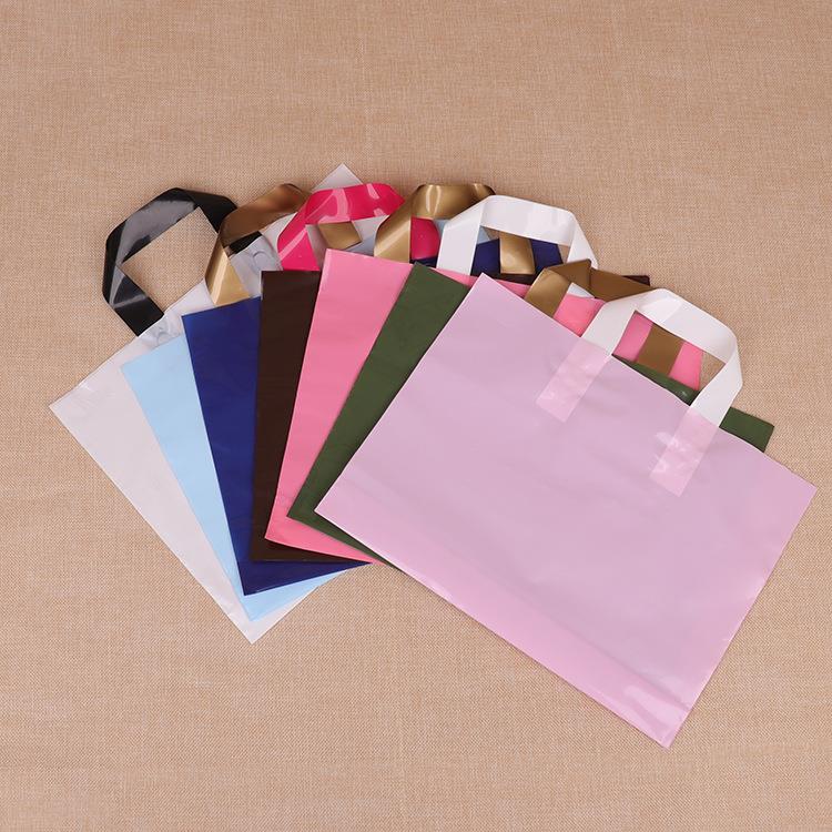 Customized Logo Printing PE Plastic Tote Shopping Bag Customized Logo Printing PE Plastic Tote Shopping Bag