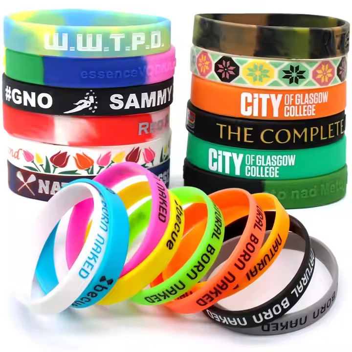 Customization Filling Injected Ink Rubber Wrist Band Bracelet Custom Logo Silicone Wristband for Promotional Gifts Customization Filling Injected Ink Rubber Wrist Band Bracelet Custom Logo Silicone Wristband for Promotional Gifts