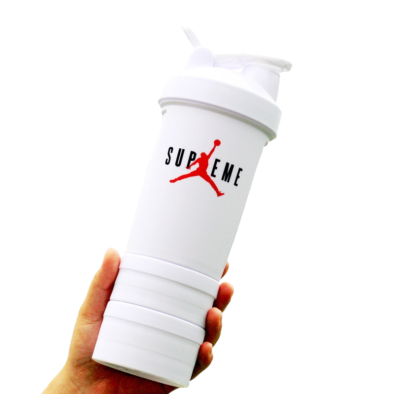 Custom Logo Supply 450ml Sports Shaker Bottle with 3 Compartments Plastic Protein Blender Cup Gym Fitness Mixing Water Bottle Custom Logo Supply 450ml Sports Shaker Bottle with 3 Compartments Plastic Protein Blender Cup Gym Fitness Mixing Water Bottle